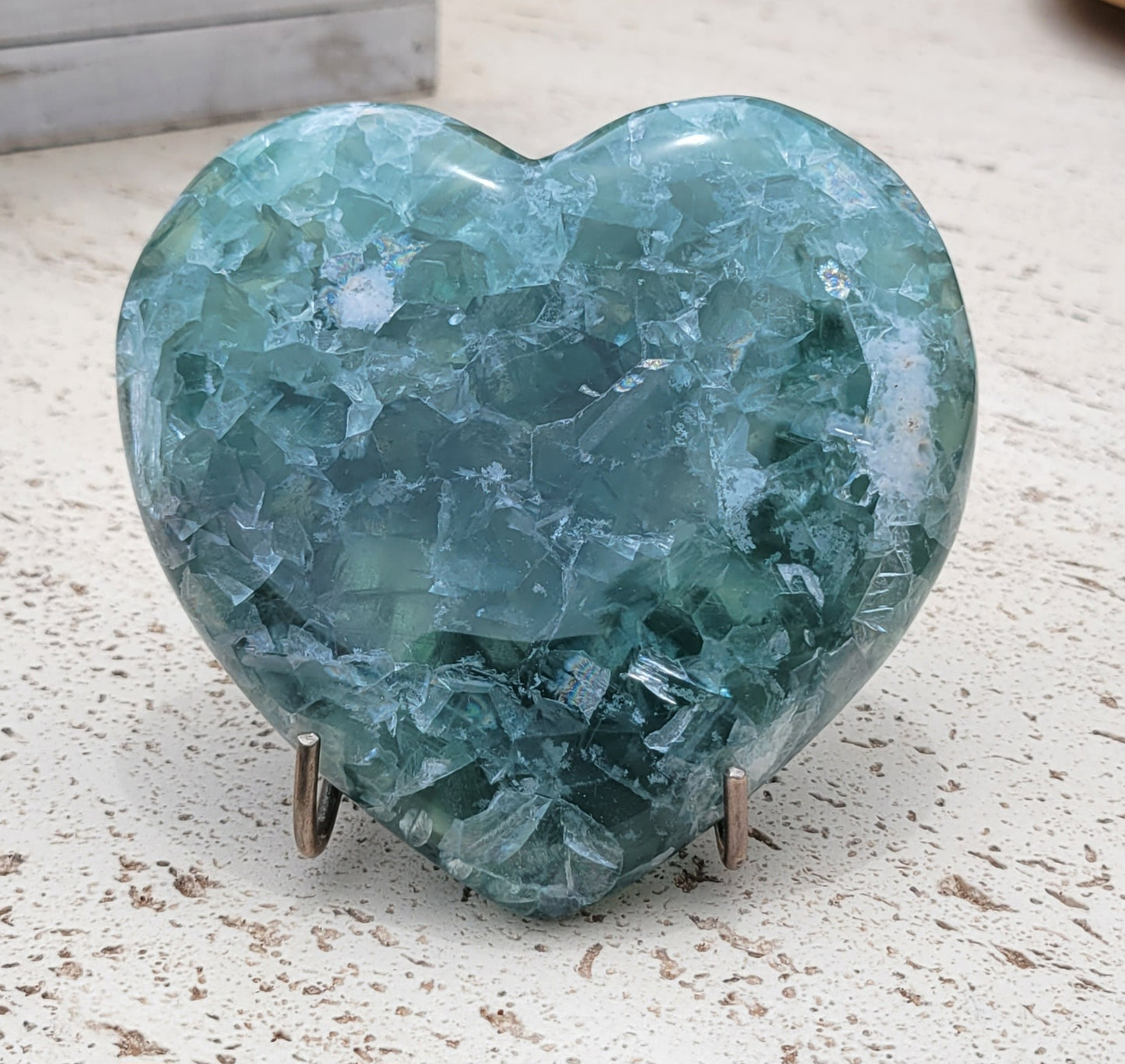 5" Fluorite Heart