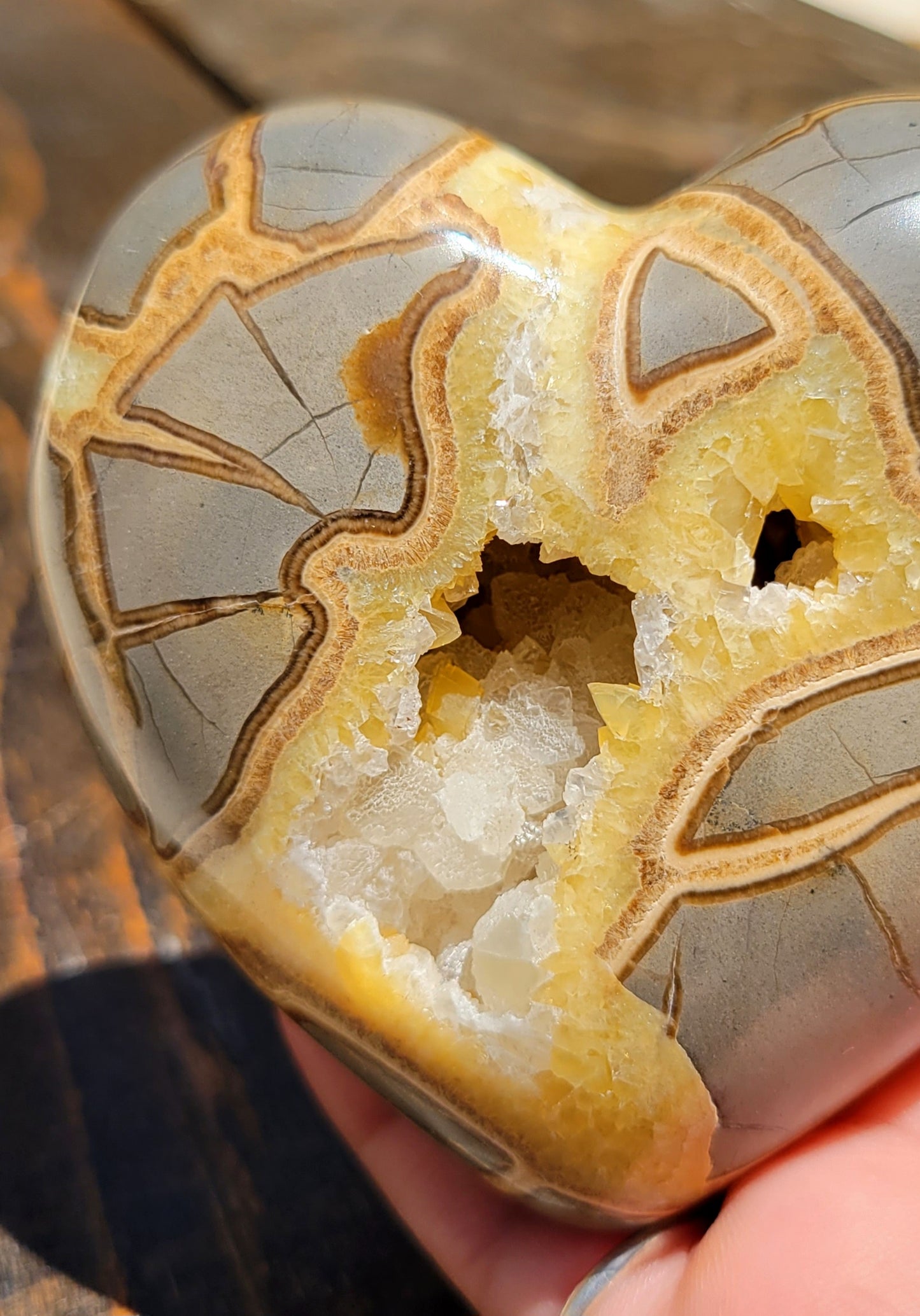 3" Septarian Heart