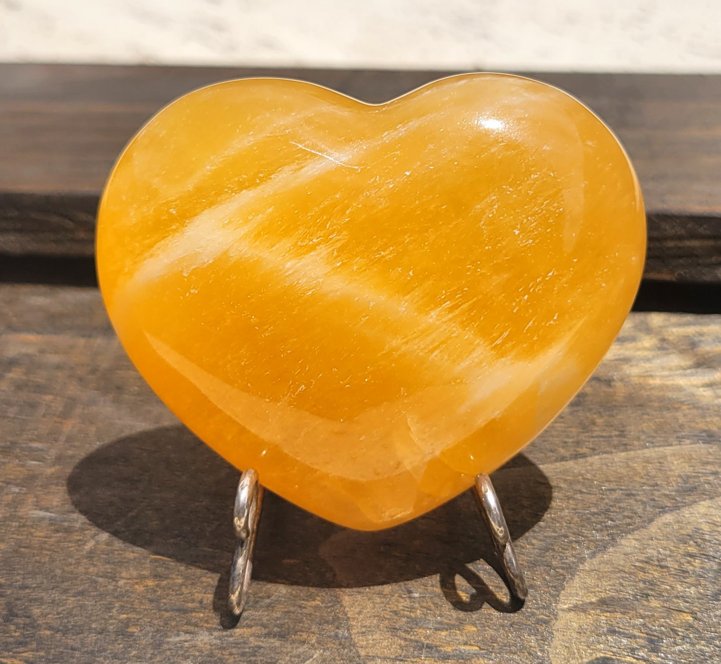 3" Orange Calcite Heart