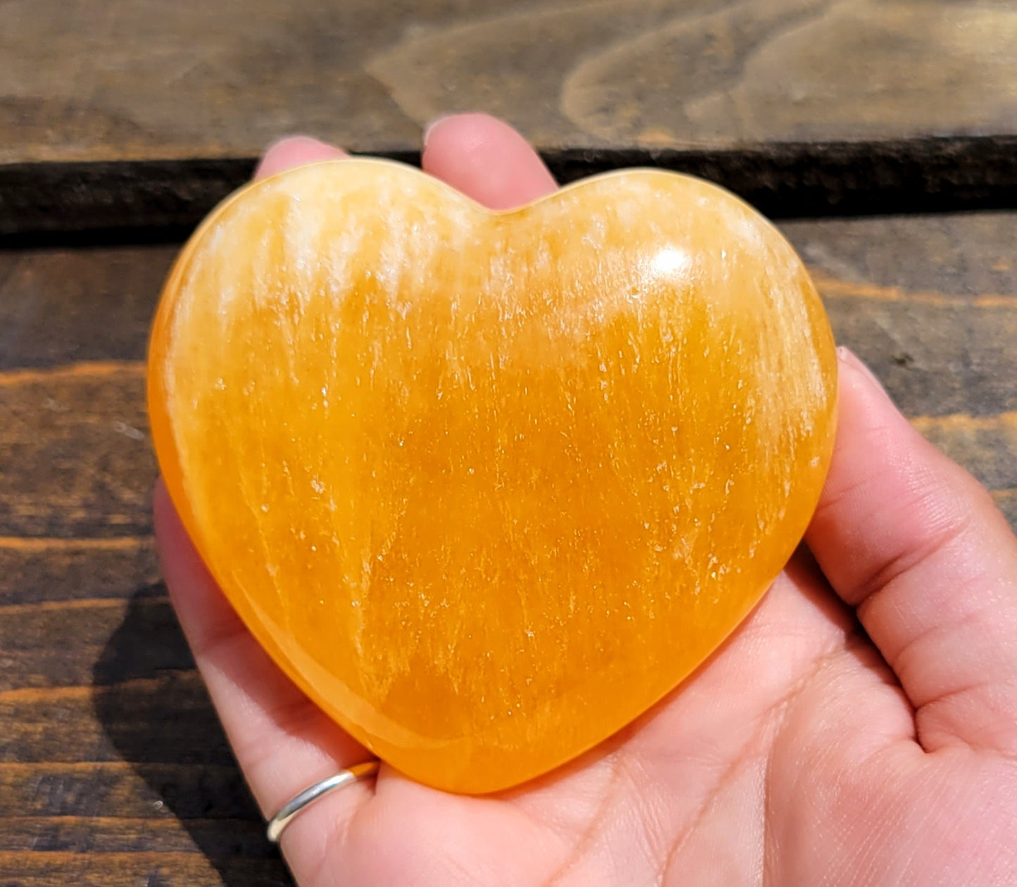 3" Orange Calcite Heart
