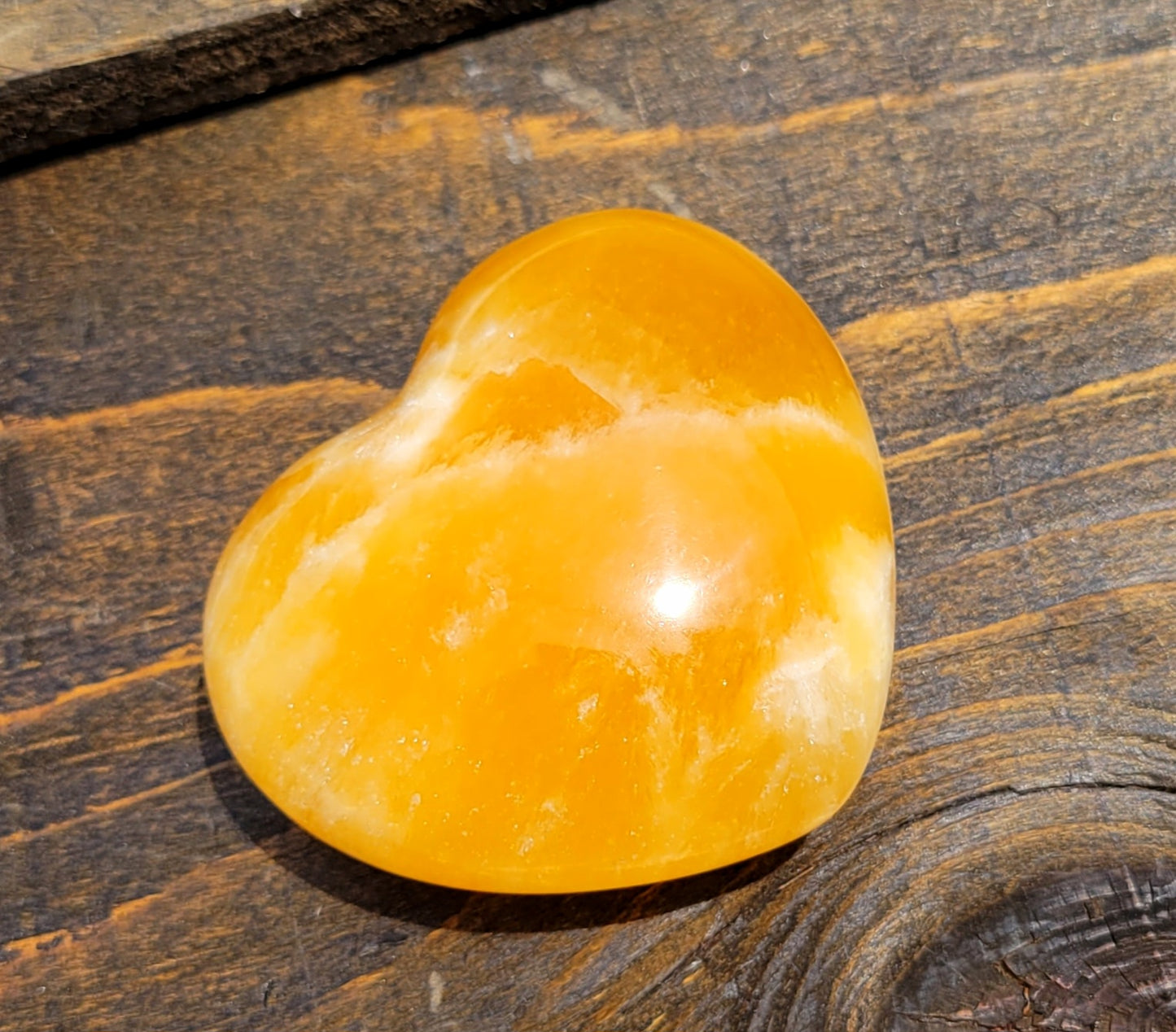 3" Orange Calcite Heart
