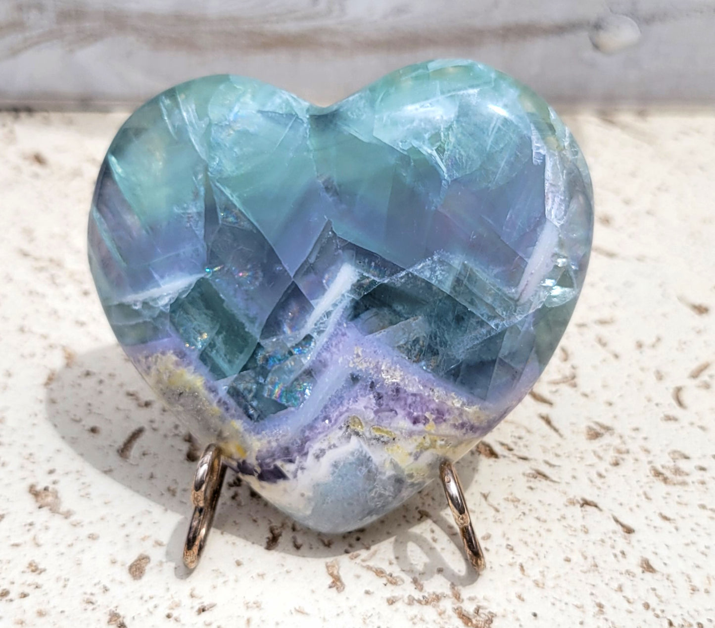 3" Fluorite Heart