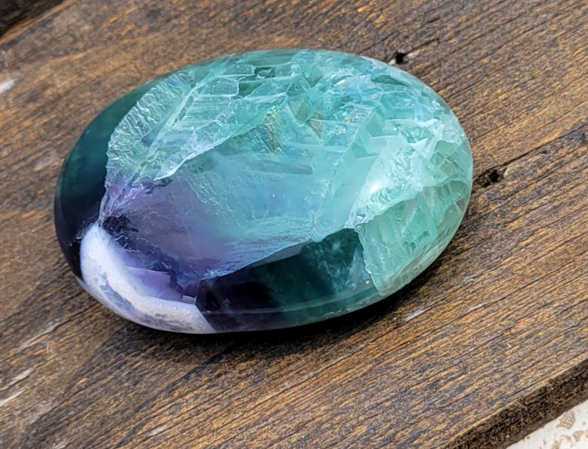 Fluorite Palm/Massage Stone