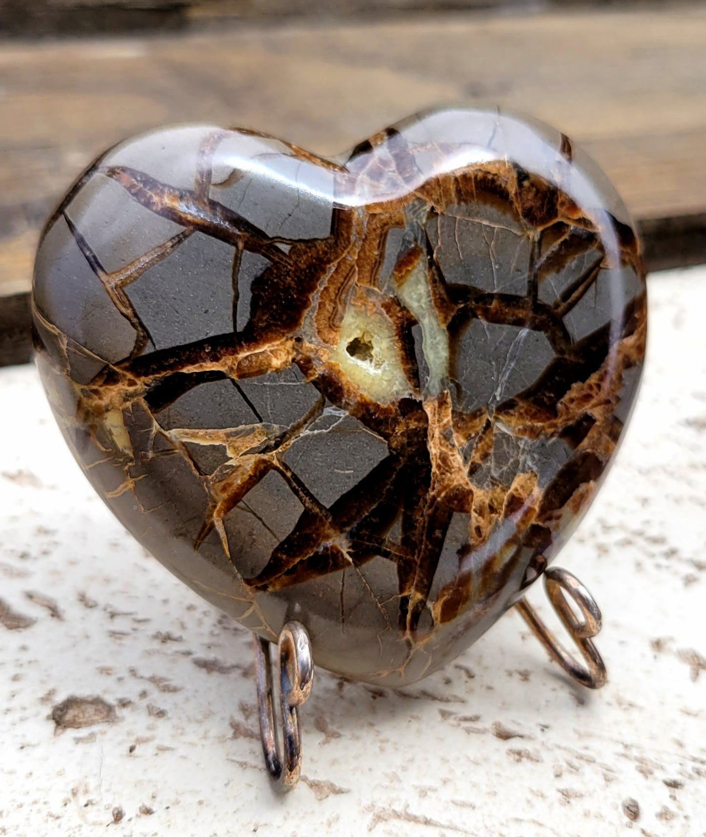 3" Septarian Heart