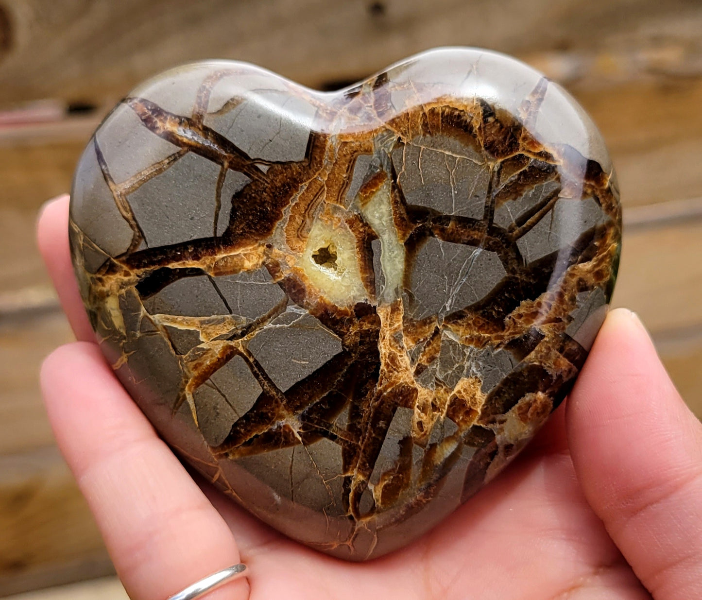3" Septarian Heart