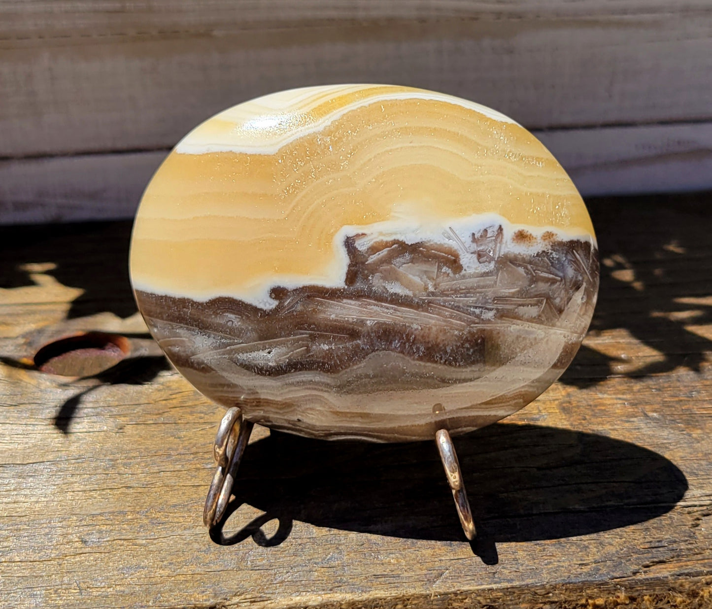Phantom Calcite Palm/Massage Stone