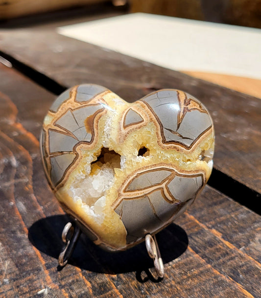 3" Septarian Heart