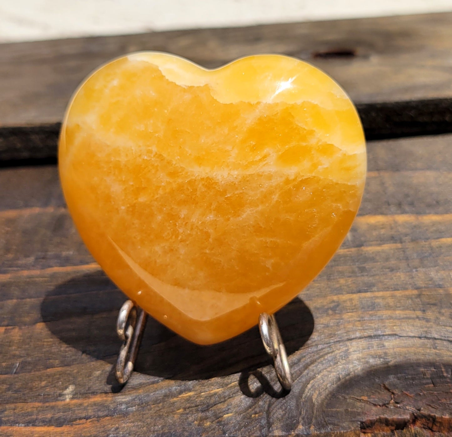 3" Orange Calcite Heart