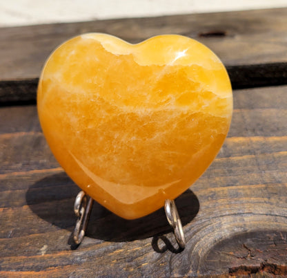 3" Orange Calcite Heart