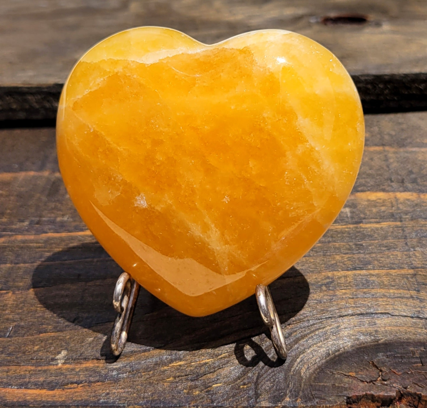 3" Orange Calcite Heart