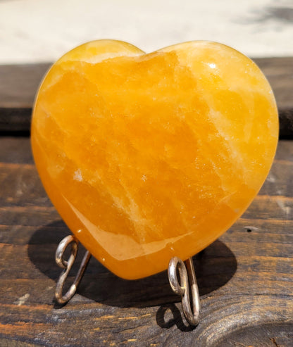 3" Orange Calcite Heart